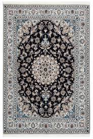nain persian rug night blue 243 x 163 cm