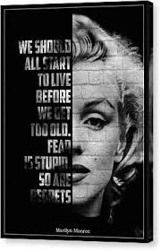 A man is more frank and sincere with his emotions than a woman. Marilyn Monroe Quote Canvas Prints Fine Art America