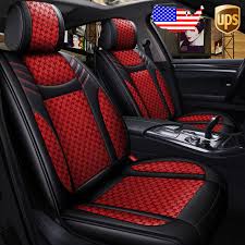 Us 5 Seat Car Pu Leather Flax Seat