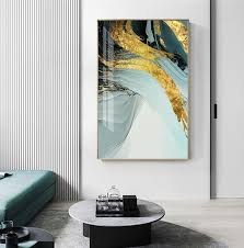 Modern Luxury Abstract Wall Art Golden