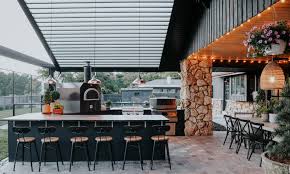 Our Outdoor Kitchen With Pizza Oven