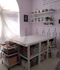 When you visit pretty providence you are going to find a fun craft room that is filled with all kinds of ikea hacks… from a great desk made with 2 inexpensive bookshelves and an ikea counter top and it was created for under $60. 14 Fresh Ideas To Plan And Organize Your Craft Room Ikea Hackers
