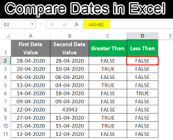 compare dates in excel how to compare