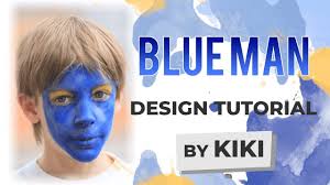 blue man face painting tutorial you