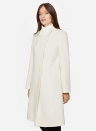 White Icons Coat In Wool And Cashmere