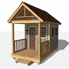 8x10 tall gable shed plan with porch