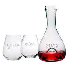 Ours Carafe Stemless Glasses Set