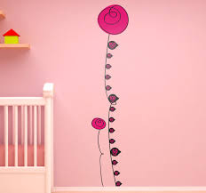 Floral Height Chart Decal