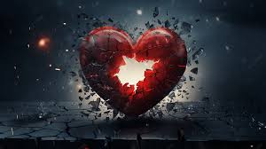 broken heart falling in love background