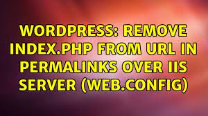 wordpress remove index php from url in