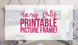 easy diy printable picture frame