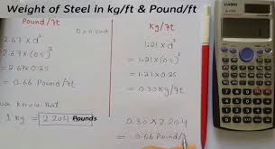Tips To Compute The Weight Of Steel Bar In Kg Feet And Pound