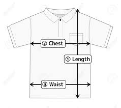 Polo Shirt Illustration For Size Chart
