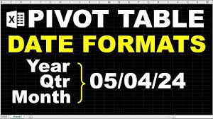 pivot table date format change excel