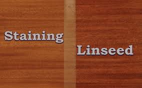 can you stain over linseed oil