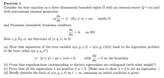 Exercise Consider The Heat Equation