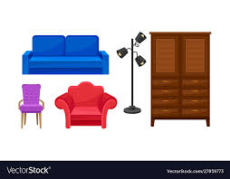 various furniture for home vector image