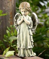Little Boy Garden Angel Figurine