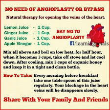 Heart Valves Angioplasty Garlic Juice Ginger Juice Heart
