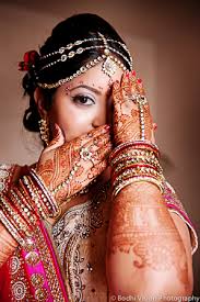 indian wedding bride jewelry hair