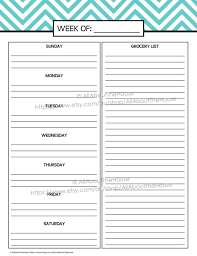 Menu Calendar Template 2015 January Monthly Meal Plan With