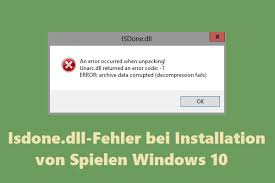 isdone dll fehler bei installation