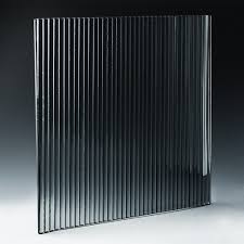 Fluted Black Architectural Cast Glass