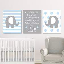 elephant nursery wall art baby boy