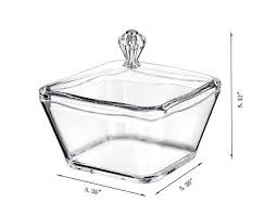acrylic square bowl with lid for candy