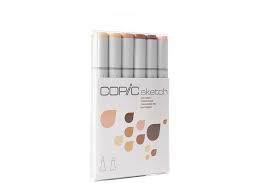 Copic Sketch Set Of 6 Markers Skin Tones 1