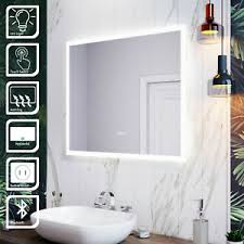 led bathroom mirror bluetooth touch