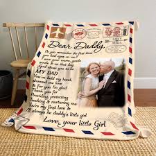dear daddy letter blanket from daughter
