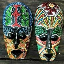 Mask Wooden Tribal Aboriginal Tiki Wall