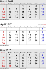 April 2017 Calendars For Word Excel Pdf Show Me This Months Show Me