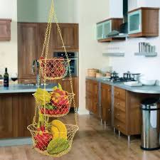 Fox Run Gold 3 Tier Hanging Fruit Basket