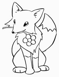 Coloring page for kids with charming fox. 35 Free Fox Coloring Pages Printable