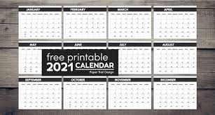 Free blank printable monthly planner calendar. 2021 Free Monthly Calendar Templates Paper Trail Design