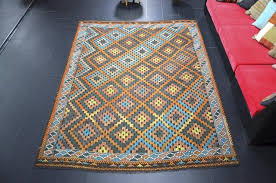 antique turkish wool area kilim rug for