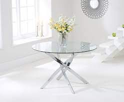Dalton 120cm Round Glass Dining Table