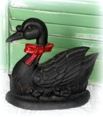 Vintage Antique Cast Iron Swan Duck