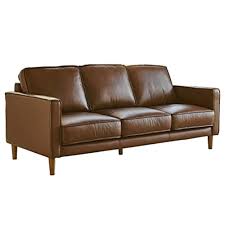 grain leather living room set chestnut