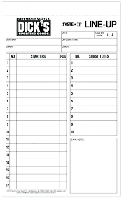 Little League All Lineup Template Excel Volleyball Roster