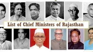 rajasthan cm list chief ministers of