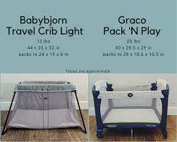 babybjorn travel crib vs graco pack n