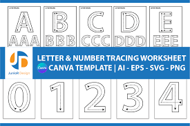 letter and number tracing worksheets