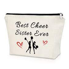 best cheer sister ever gift makeup bag