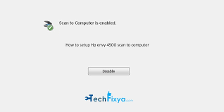 how to setup hp envy 4500 scan to computer