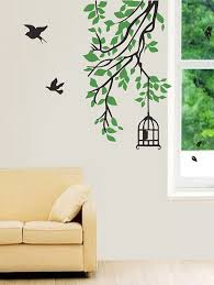 Greenery And Birds Wall Sticker Decal
