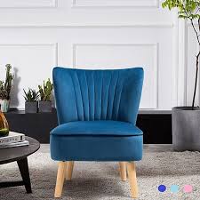 Geometric armless chair cover single sofa stool slipcover modern accent stretch chair covers 1/6pc accent curved back spandex chair cover stretch european polar fleece kitchen design dining. Buy Costway Armless Accent Chair Modern Velvet Leisure Chair Single Upholstered By Costway On Dot Bo