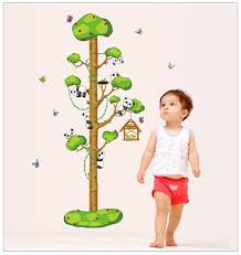 50 170cm Tree Panda Wall Stickers Diy Kids Height Chart Wallpaper Baby Room Quality Sgs Removable Pvc Free Ship Wall Stickers For Girls Wall Stickers